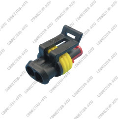 CONNECTEUR TYPE 282080-1 FEMELLE ETANCHE 2 VOIES