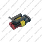CONNECTEUR TYPE 282080-1 FEMELLE ETANCHE 2 VOIES AVEC ISOLANTS ET COS