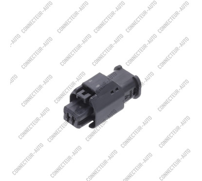 CONNECTEUR ETANCHE NOIR AMP 2 VOIE TE JOINT VERT