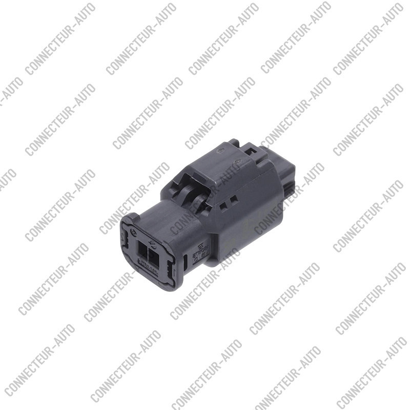 CONNECTEUR ETANCHE NOIR AMP 2 VOIE TE JOINT VERT