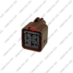 CONNECTEUR TYPE SUPPORT RELAIS MARRON 4 VOIES