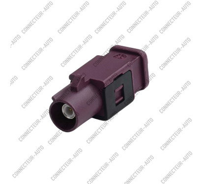 CONNECTEUR FAKRA MALE BORDEAUX - D - RG-174 / RG-316 - A SERTIR