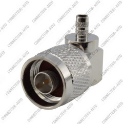 CONNECTEUR D'ANTENNE N MALE 90° - RG58 - A SOUDER