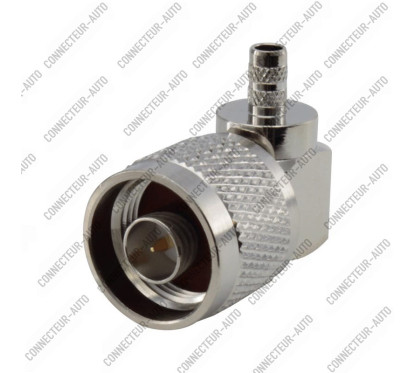 CONNECTEUR D'ANTENNE N MALE 90° - RG58 - A SOUDER