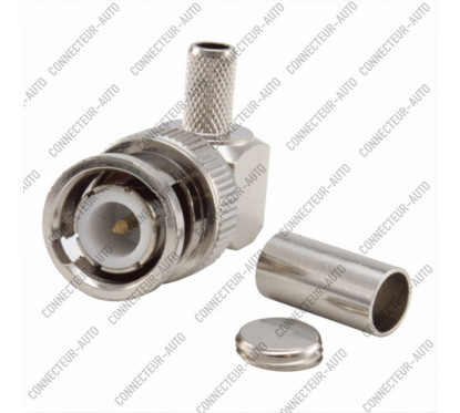 CONNECTEUR BNC MALE 90° - RG58 - A SERTIR