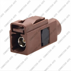 CONNECTEUR FAKRA FEMELLE MARRON - F - RG-174 / RG-316 - A SERTIR