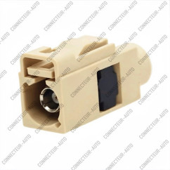 CONNECTEUR FAKRA FEMELLE BEIGE - I - RG-174 / RG-316 - A SERTIR