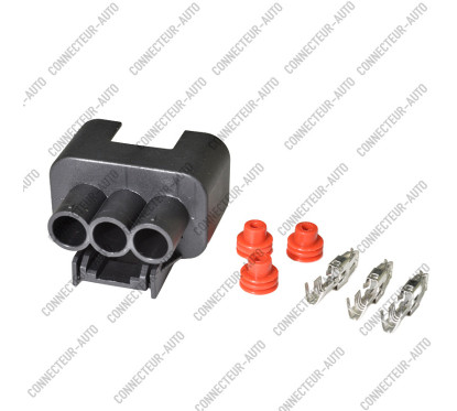 CONNECTEUR ETANCHE 3 VOIES COSSES 6.3 CENTRE BLANC