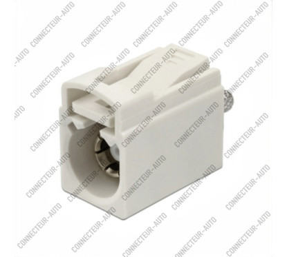 CONNECTEUR D'ANTENNE FAKRA FEMELLE 90° CREME - B - RG174 / RG31