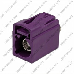 CONNECTEUR D'ANTENNE FAKRA FEMELLE 90° BORDEAUX - D - RG174 / RG316