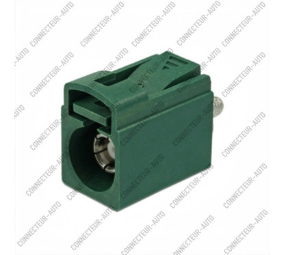 CONNECTEUR D'ANTENNE FAKRA FEMELLE 90° VERT - E - RG174 / RG316
