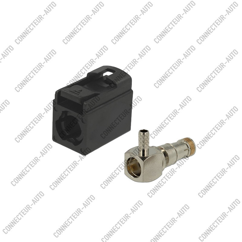 CONNECTEUR FAKRA ETANCHE NOIR COUDÉ RG 174