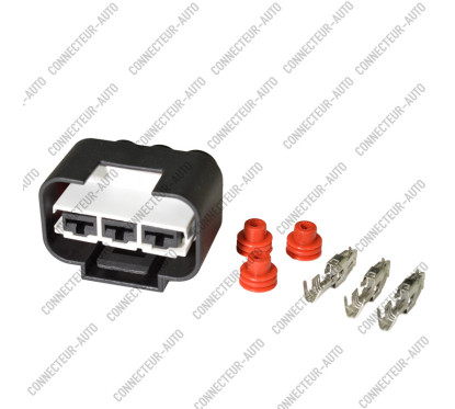 CONNECTEUR ETANCHE 3 VOIES COSSES 6.3 CENTRE BLANC