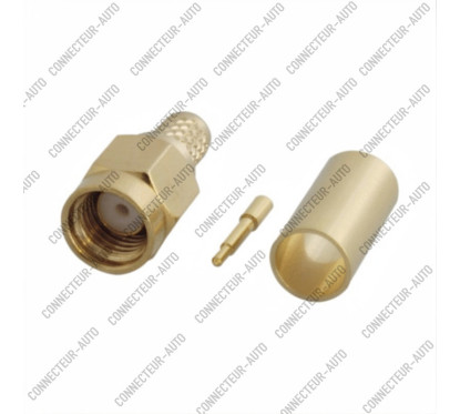 CONNECTEUR SMA MALE - RG58/223 - A SERTIR