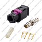 CONNECTEUR FAKRA FEMELLE HSD QUADRIAXIAL A SERTIR NOIR