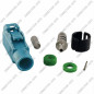 CONNECTEUR FAKRA FEMELLE WATERPROOF VERT D'EAU - Z - RG-174 / RG-316 - A SERTIR