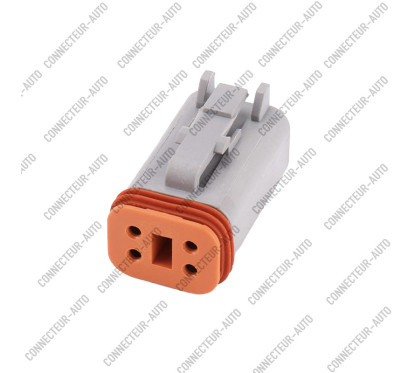 CONNECTEUR FEMELLE 4 VOIES GRIS DEUTSCH
