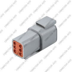 CONNECTEUR MALE 6 VOIES GRIS DEUTSCH
