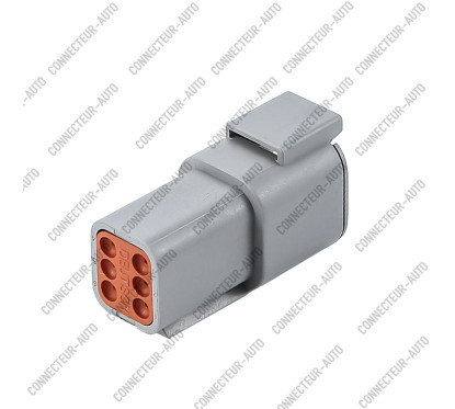 CONNECTEUR MALE 6 VOIES GRIS DEUTSCH