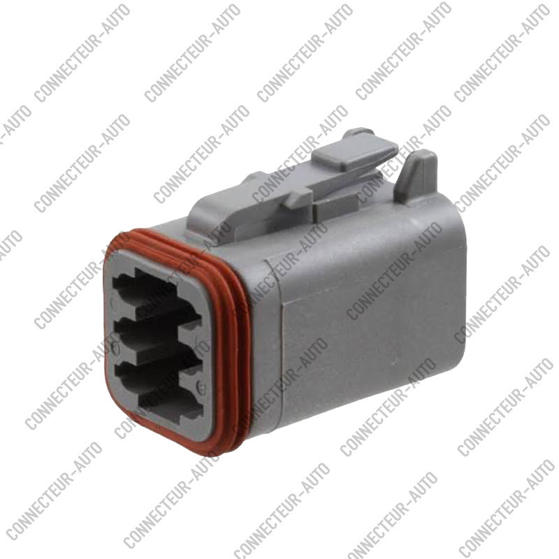 CONNECTEUR FEMELLE 6 VOIES GRIS DEUTSCH