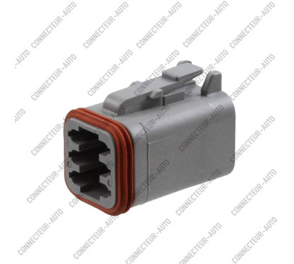 CONNECTEUR FEMELLE 6 VOIES GRIS DEUTSCH
