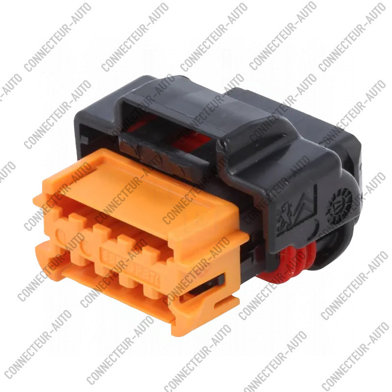 CONNECTEUR AUTOMOBILE, BOÎTIER NOIR, TYPE CONTACT SERTI 10P FEMELLE, 2 RANGÉES PHARE AV RENAULT