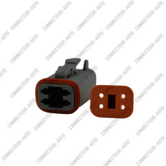 CONNECTEUR FEMELLE ÉTANCHE À 4 VOIES / 4 BROCHES (TYPE DEUTSCH DT)