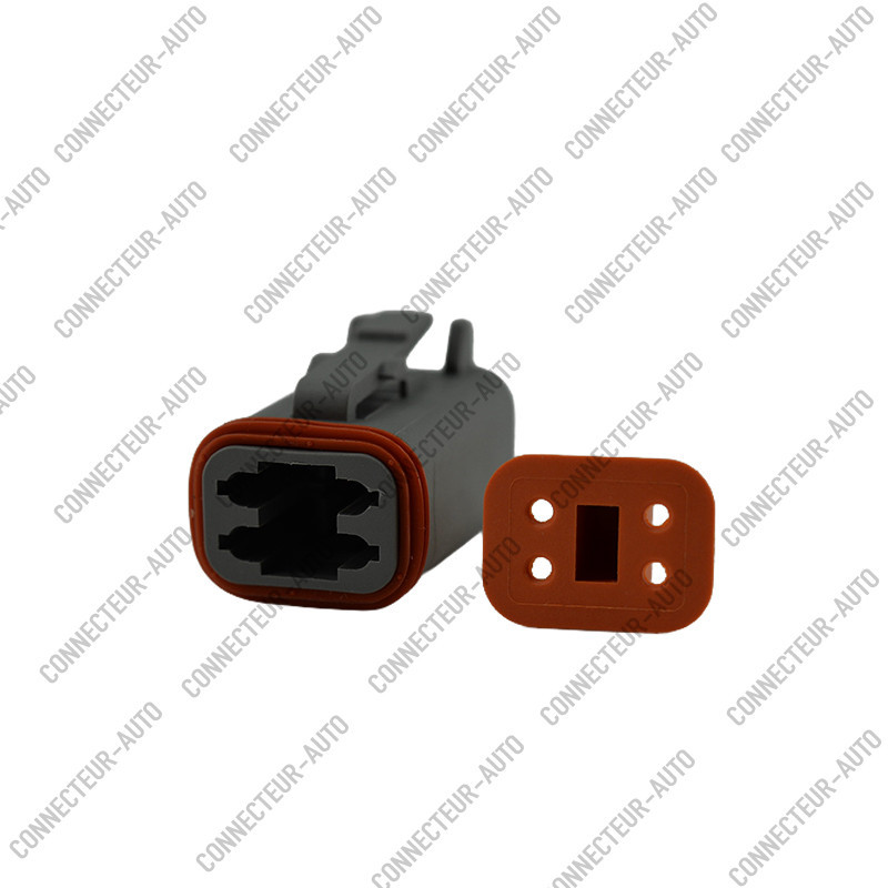 CONNECTEUR FEMELLE ÉTANCHE À 4 VOIES / 4 BROCHES (TYPE DEUTSCH DT)