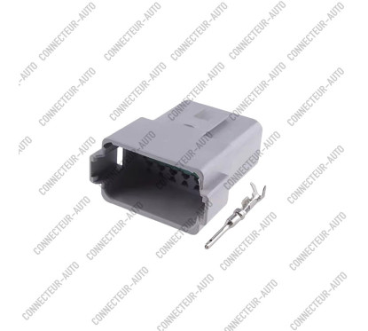 CONNECTEUR FEMELLE ÉTANCHE À 12 VOIES / 12 BROCHES (TYPE DEUTSCH DT)