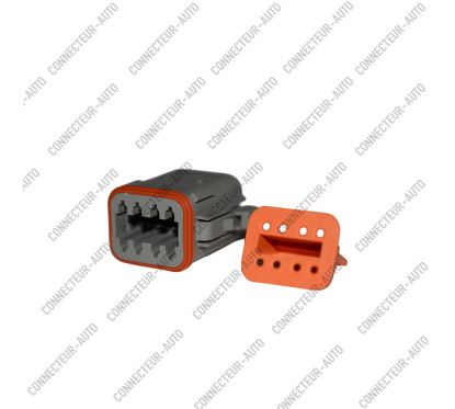 CONNECTEUR AUTOMOBILE ÉTANCHE 8 VOIES AVEC VERROUILLAGE SECONDAIRE