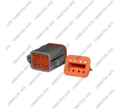 CONNECTEUR AUTOMOBILE ÉTANCHE 8 VOIES AVEC VERROUILLAGE SECONDAIRE