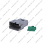 CONNECTEUR AUTOMOBILE GRIS AVEC VERROUILLAGE SECONDAIRE VERT