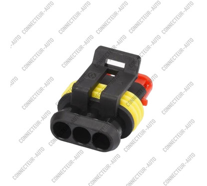 CONNECTEUR ÉLECTRIQUE ÉTANCHE 3 VOIES MÂLE/FEMELLE POUR AUTOMOBILE, MOTO ET BATEAU (SUPERSEAL)