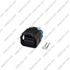 CONNECTEUR ECU 12 VOIES NOIR ÉTANCHE SÉCURITÉ BLEU