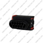 CONNECTEUR AUTOMOBILE 9 BROCHES – PRISE FEMELLE 9 VOIES AVEC VERROUILLAGE SECONDAIRE ROUGE