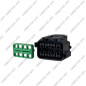 CONNECTEUR AUTOMOBILE 8 BROCHES – PRISE FEMELLE 8 VOIES AVEC VERROUILLAGE SECONDAIRE VERT