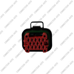 CONNECTEUR AUTOMOBILE ÉTANCHE 14 VOIES – BOÎTIER 14 CONTACTS AVEC JOINTS VERTS