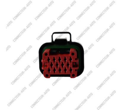 CONNECTEUR AUTOMOBILE ÉTANCHE 14 VOIES – BOÎTIER 14 CONTACTS AVEC JOINTS VERTS