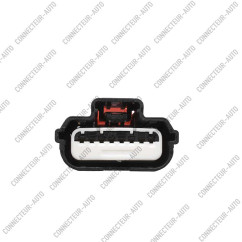 CONNECTEUR AUTOMOBILE ÉTANCHE 6 VOIES – BOÎTIER 6 CONTACTS AVEC JOINT ORANGE