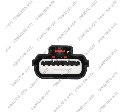 CONNECTEUR AUTOMOBILE ÉTANCHE 6 VOIES – BOÎTIER 6 CONTACTS AVEC JOINT ORANGE