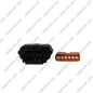 CONNECTEUR AUTOMOBILE ÉTANCHE 6 VOIES – BOÎTIER 6 CONTACTS AVEC JOINT BLANC ET VERROUILLAGE ORANGE