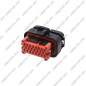 CONNECTEUR AUTOMOBILE ÉTANCHE 23 VOIES – BOÎTIER 23 CONTACTS AVEC JOINT ROUGE