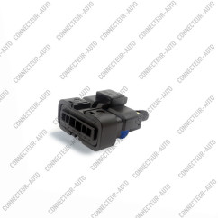 CONNECTEUR AUTOMOBILE ÉTANCHE 6 VOIES – BOÎTIER 6 CONTACTS AVEC JOINT BLEU