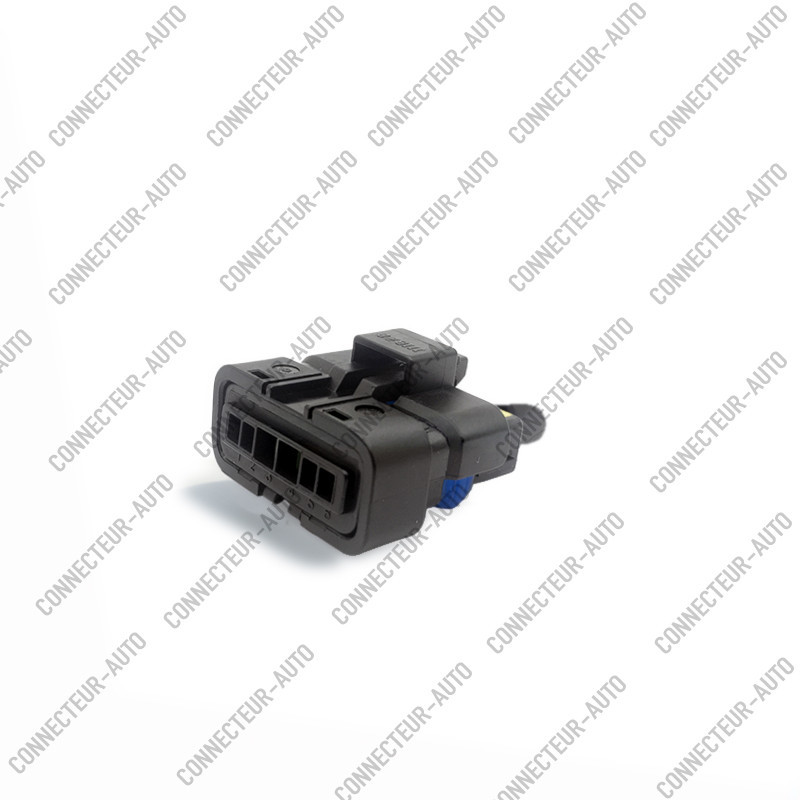 CONNECTEUR AUTOMOBILE ÉTANCHE 6 VOIES – BOÎTIER 6 CONTACTS AVEC JOINT BLEU