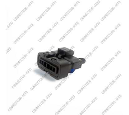 CONNECTEUR AUTOMOBILE ÉTANCHE 6 VOIES – BOÎTIER 6 CONTACTS AVEC JOINT BLEU