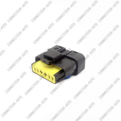 CONNECTEUR AUTOMOBILE ÉTANCHE 6 VOIES – BOÎTIER 6 CONTACTS AVEC JOINT BLEU