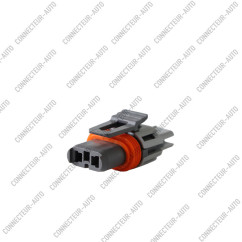 CONNECTEUR FEMELLE ÉTANCHE À 2 VOIES / 2 BROCHES (TYPE DEUTSCH DTP)