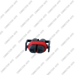 CONNECTEUR AUTOMOBILE ÉTANCHE 2 VOIES / 2 BROCHES — PRISE FEMELLE AVEC JOINT D'ÉTANCHÉITÉ