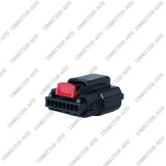 CONNECTEUR AUTOMOBILE ÉTANCHE 8 VOIES / 8 BROCHES — PRISE FEMELLE AVEC VERROU ROUGE