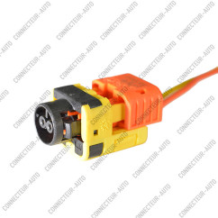 CONNECTEUR 2 VOIES DROIT POUR CEINTURE DE SÉCURITÉ